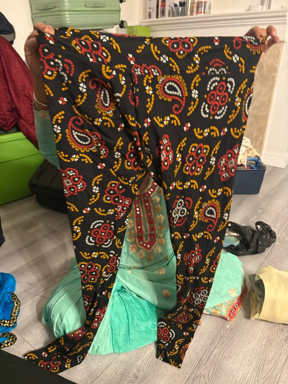 Black Paisley Punjabi suit